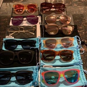 Lot of 14 sunglasses and 1 blue light glasses